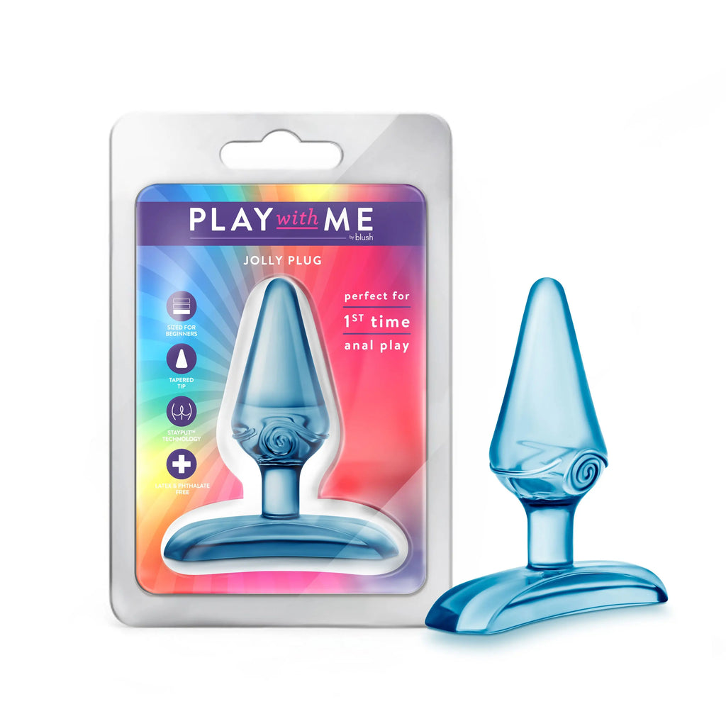 Play With Me - Jolly Plug - Blue – body-safe materials | Fu'Cha Exotics