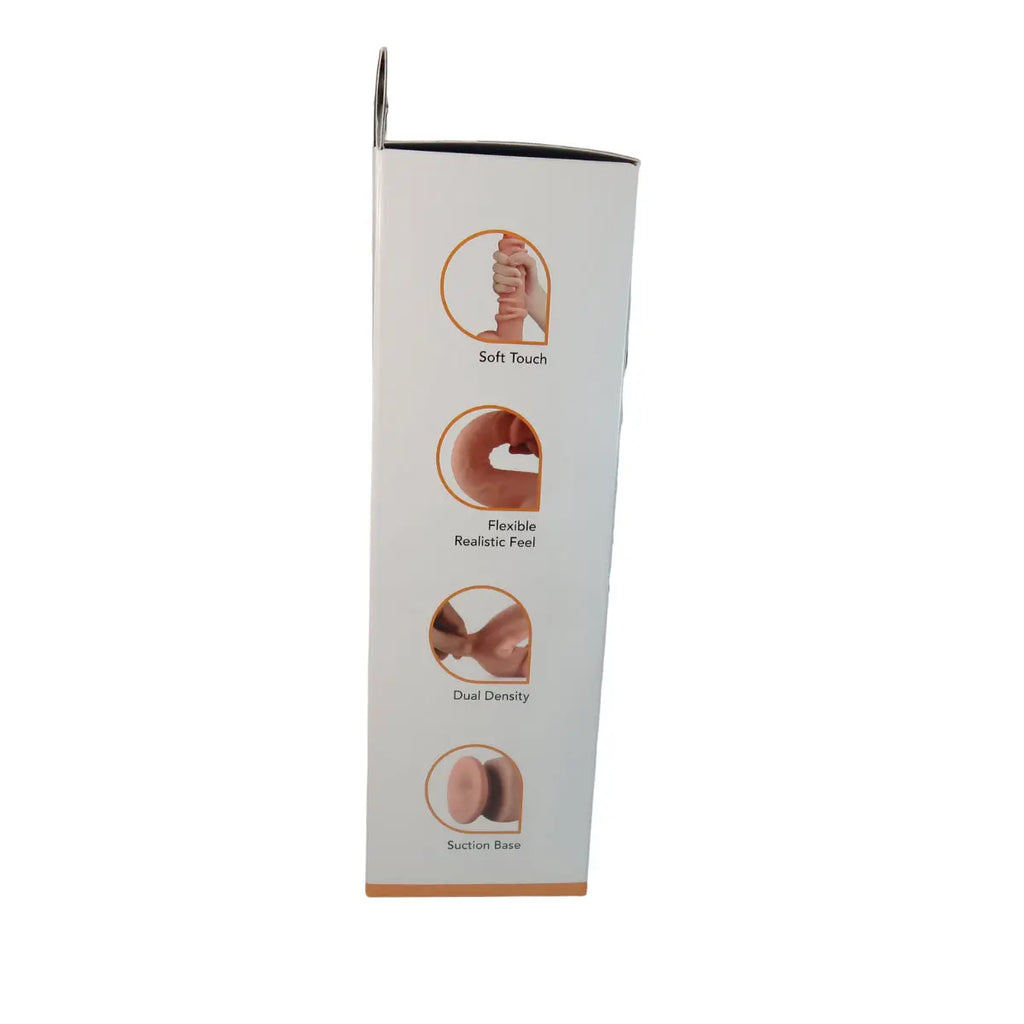 Real Skin 7.5" Dual Layer Dildo - Dark Brown – body-safe TPE | Fu'Cha Exotics