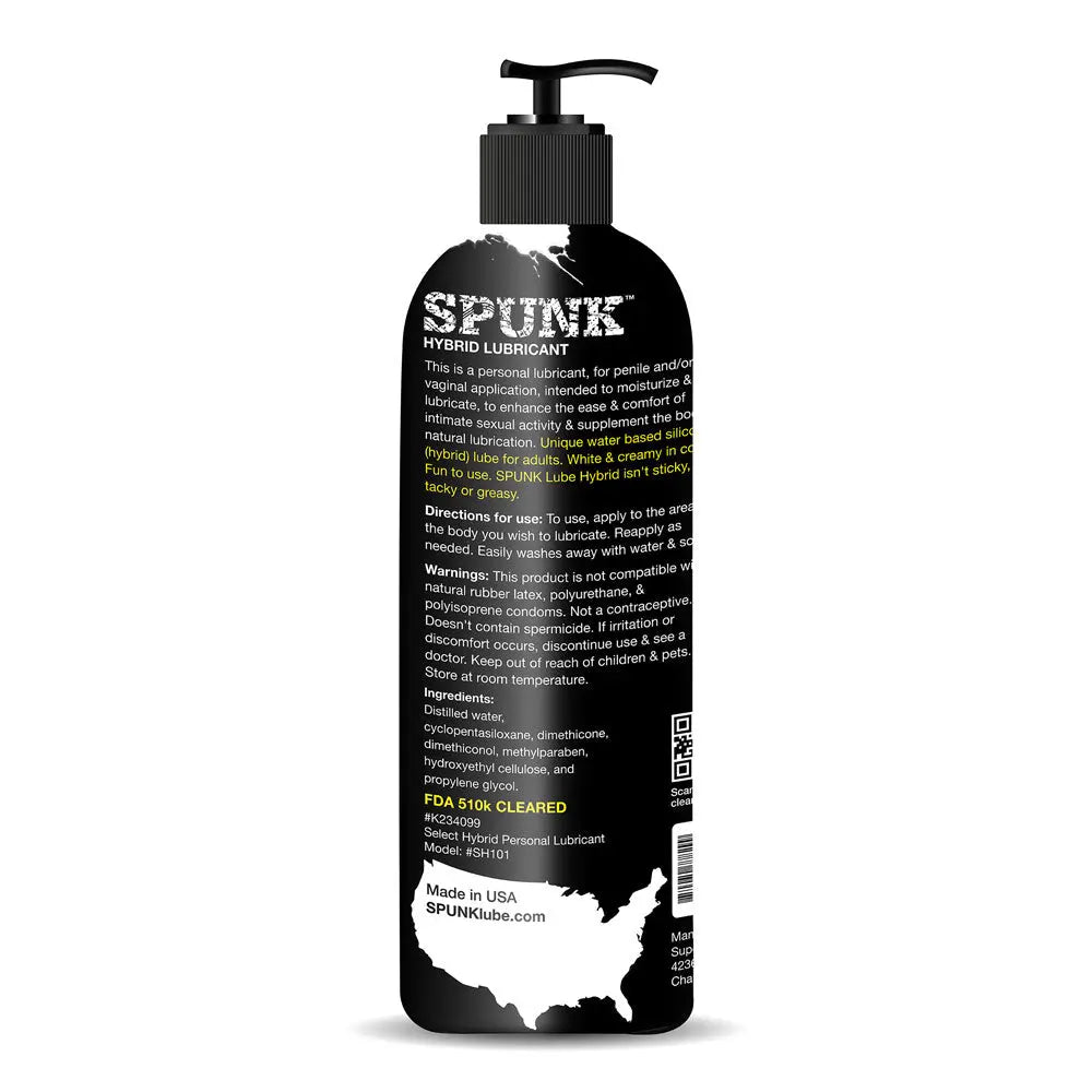 Spunk Lube Hybrid Pump 16 Fl Oz – body-safe materials | Fu'Cha Exotics