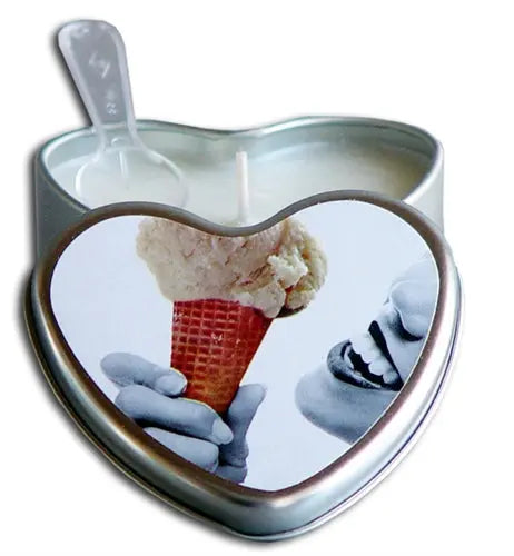 Edible Heart Candle - Vanilla - 4 Oz. – body-safe materials | Fu'Cha Exotics