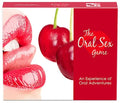 Oral Sex Game box with red cherries and glossy lips graphic