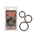 Black silicone support rings, set of three