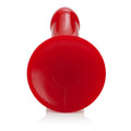Red glossy dome knob with circular front base