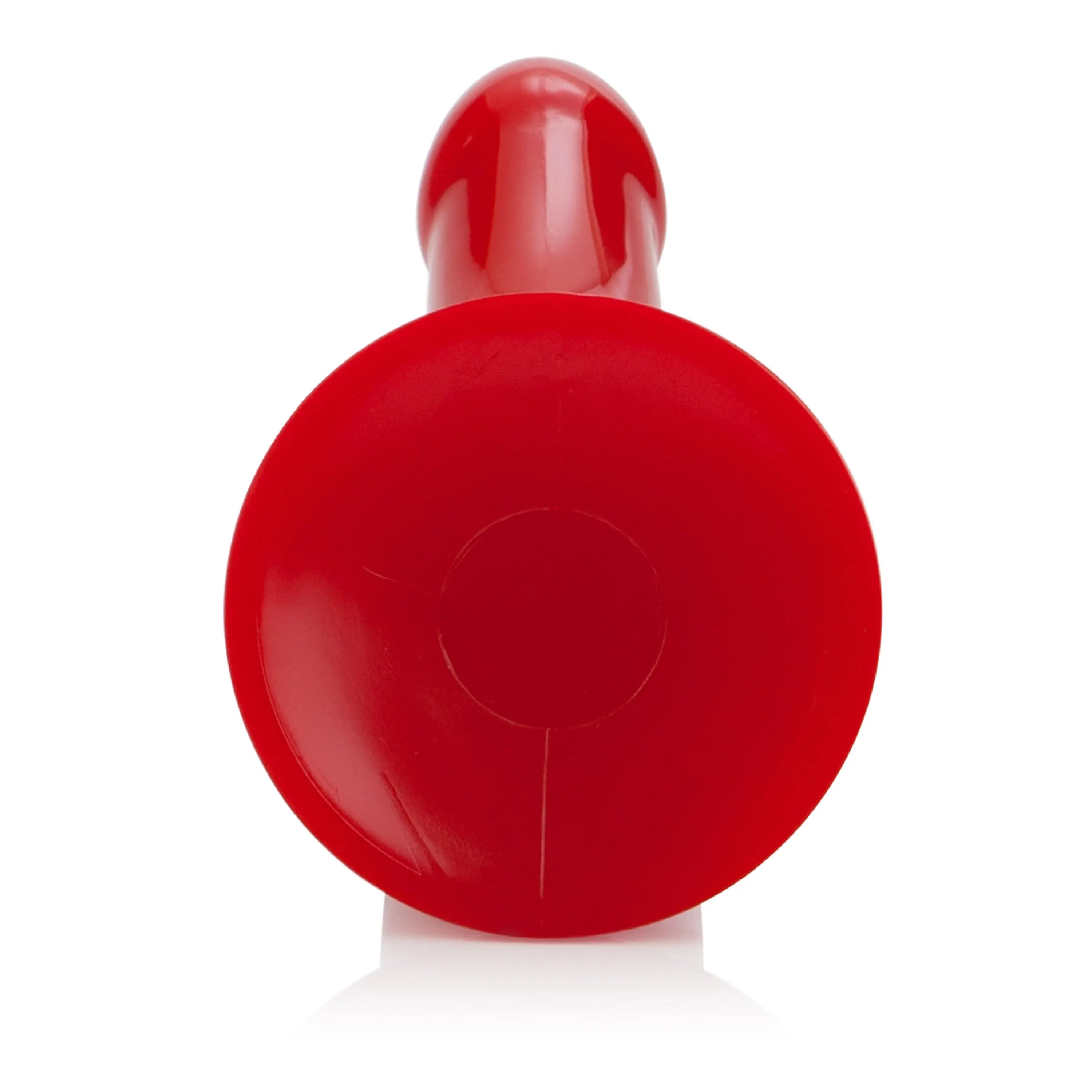 Red glossy dome knob with circular front base