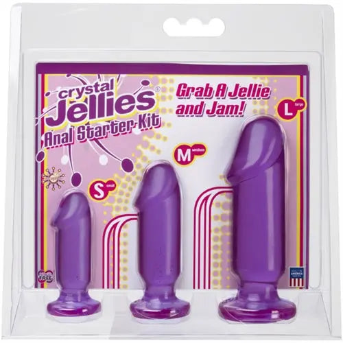Crystal Jellies Anal Starter Kit - Purple – body-safe materials | Fu'Cha Exotics
