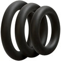 Thick black C-ring set, three intertwined rings