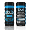 Backdoor cup, black with blue label and ZOLO text