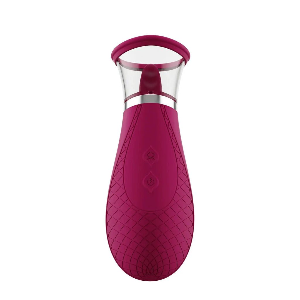 Scioness - Sucking and Licking Clitoral Stimulator - Wine Purple – body-safe silicone USB-rechargeable | Fu'Cha Exotics