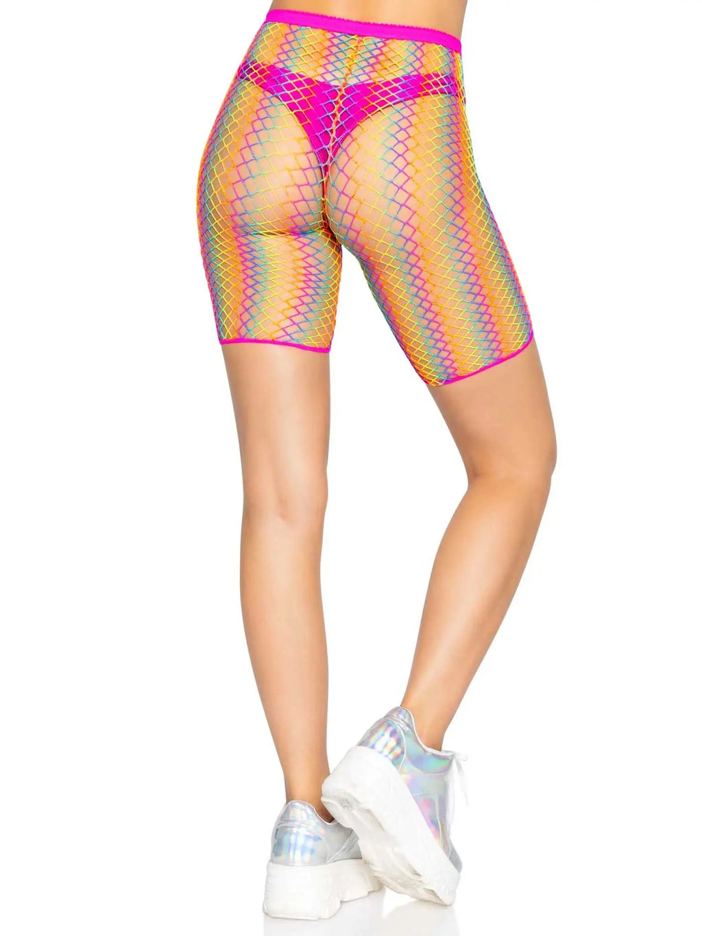 Ombre Rainbow Biker Shorts - One Size - Rainbow – nylon | Fu'Cha Exotics
