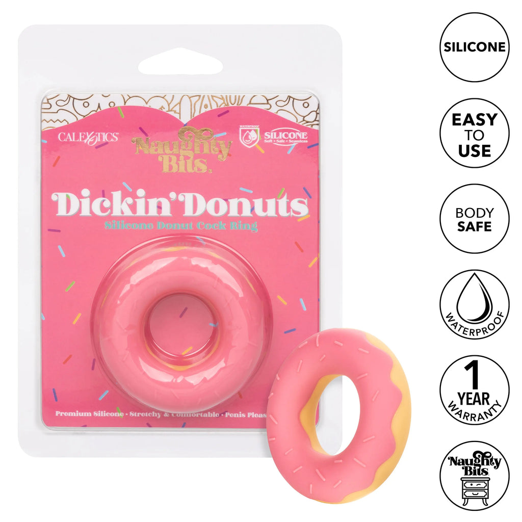 Naughty Bits Dickin Donuts Silicone Donut Cock Ring - Pink – body-safe silicone | Fu'Cha Exotics
