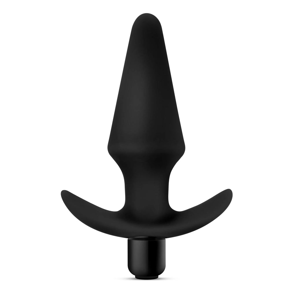 Anal Adventures Platinum - Silicone Vibrating Plug - Black – body-safe materials | Fu'Cha Exotics