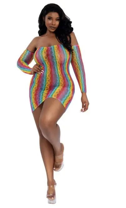 Rainbow Mini With Arm Warmers - Qs - Rainbow – nylon | Fu'Cha Exotics