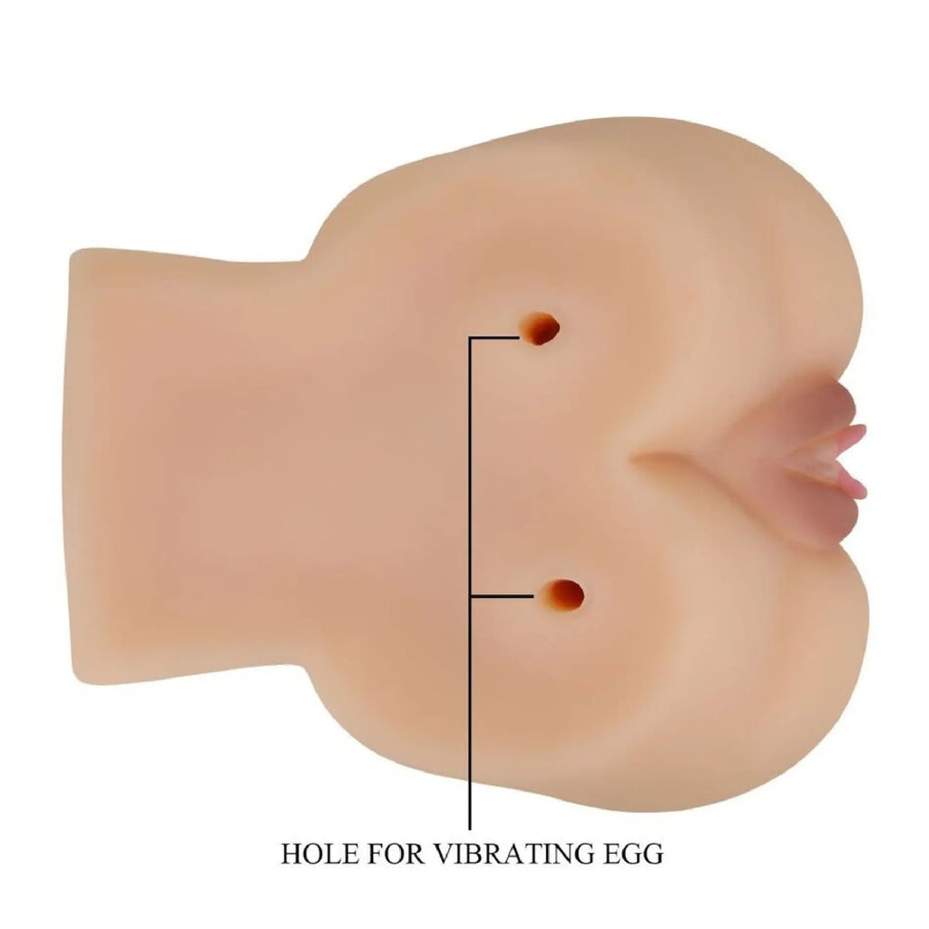 Kylie Realistic Vagina and Ass Vibrator - Light – body-safe materials | Fu'Cha Exotics