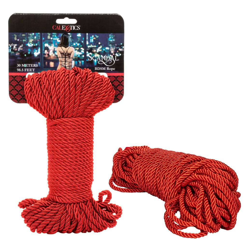 Scandal BDSM Rope 98.5ft/ 30m - Red – body-safe materials | Fu'Cha Exotics