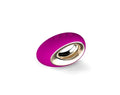 Purple recessed ceiling downlight with gold trim and circular lens