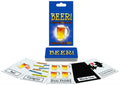 Beer! card game box and assorted game cards with beer icons