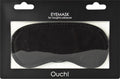 Soft black contoured eyemask with smooth fabric surface