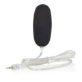 Sterling Velvet-Cote bullet massager with black oval head and clear coiled cord