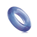 Ringo blue ring with glossy oval hoop