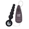 Black silicone booty shaker toy set with bead plug and remote control