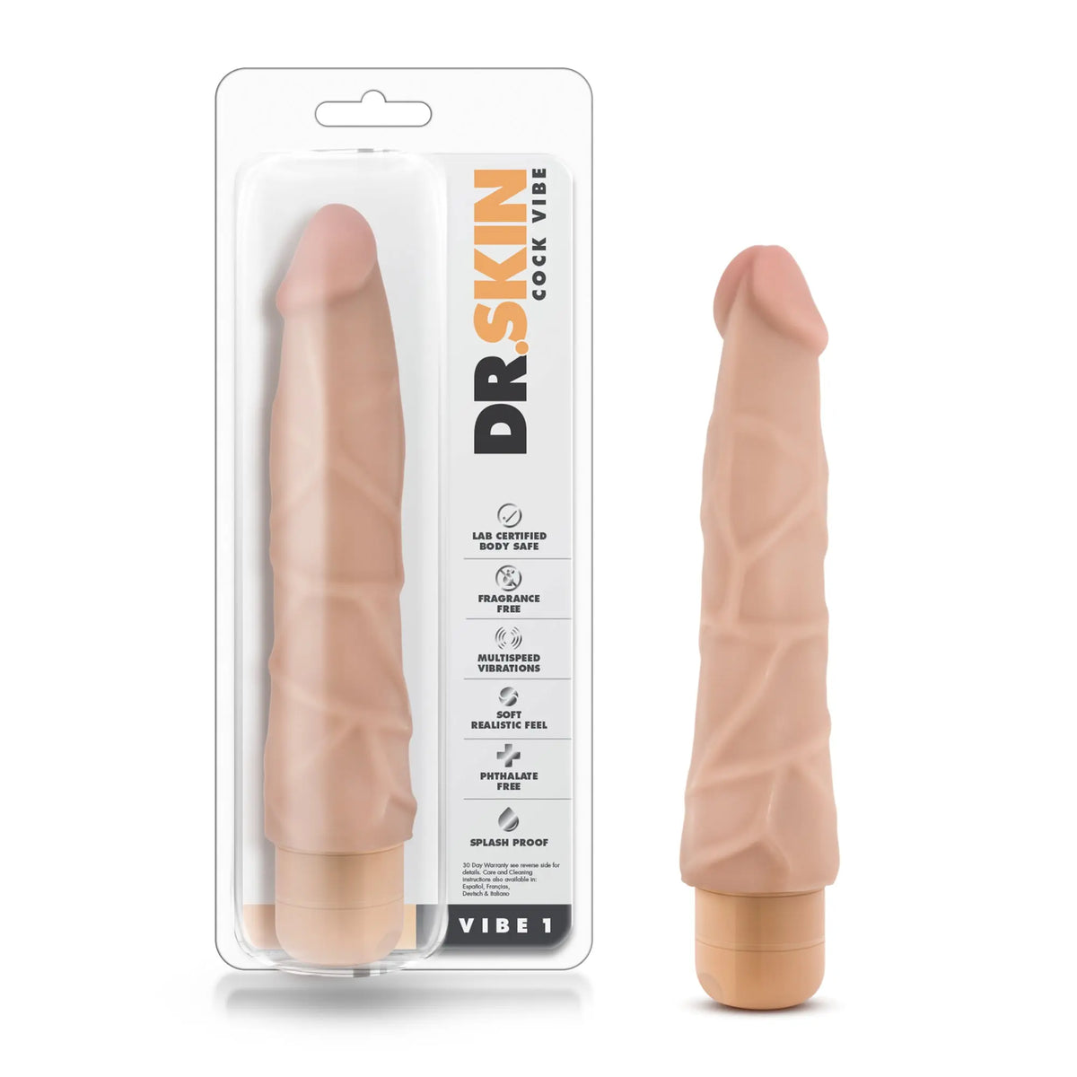 Dr. Skin - Cock Vibe # 1 - Beige – body-safe materials | Fu'Cha Exotics
