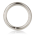 Large silver ring, smooth round band with polished finish