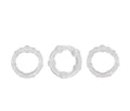 Set of three clear beaded intensity rings