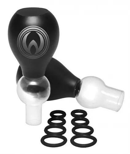 Nipple amplifier bulbs with O rings: black bulb, clear bulb ends, set of 4 O rings