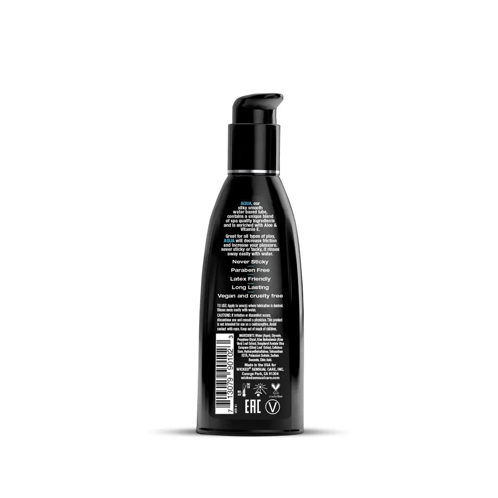 Aqua Water-Based Lubricant - 2 Fl. Oz. – body-safe materials | Fu'Cha Exotics