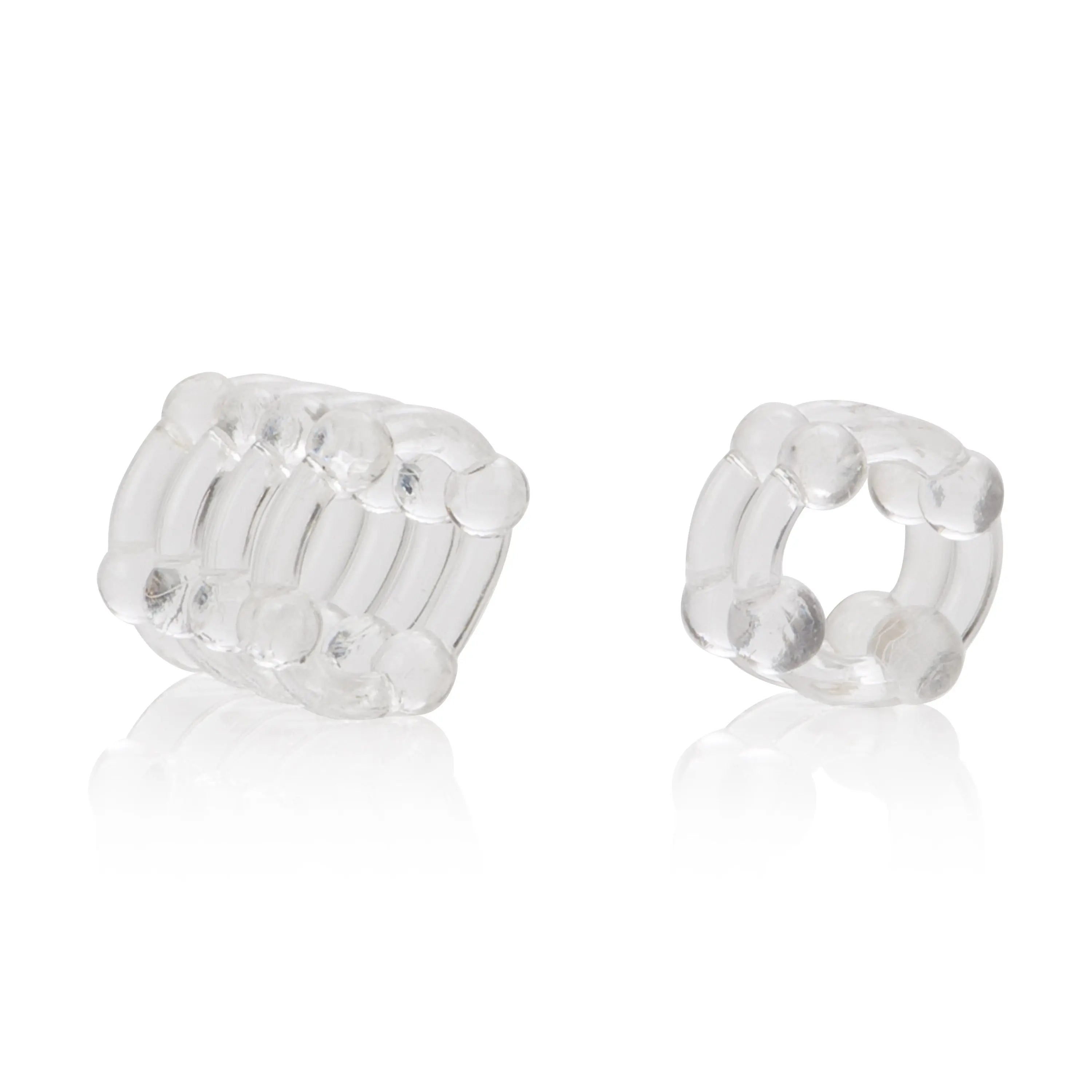 Clear enhancer ring with raised round segments, see-through design