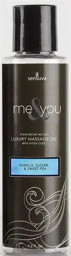 Me and You Massage Oil - Vanilla Sugar and Sweet Pea - 4.2 Oz. – body-safe materials | Fu'Cha Exotics