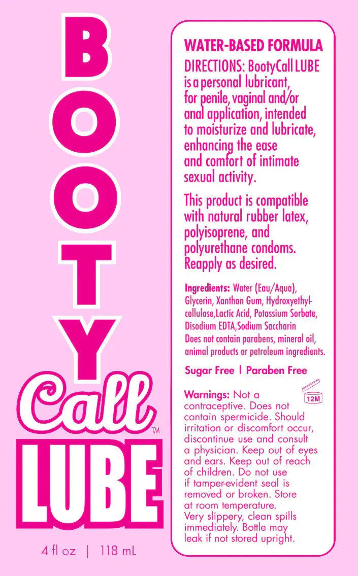 Booty Call Lube Duo 4 Oz – body-safe materials | Fu'Cha Exotics