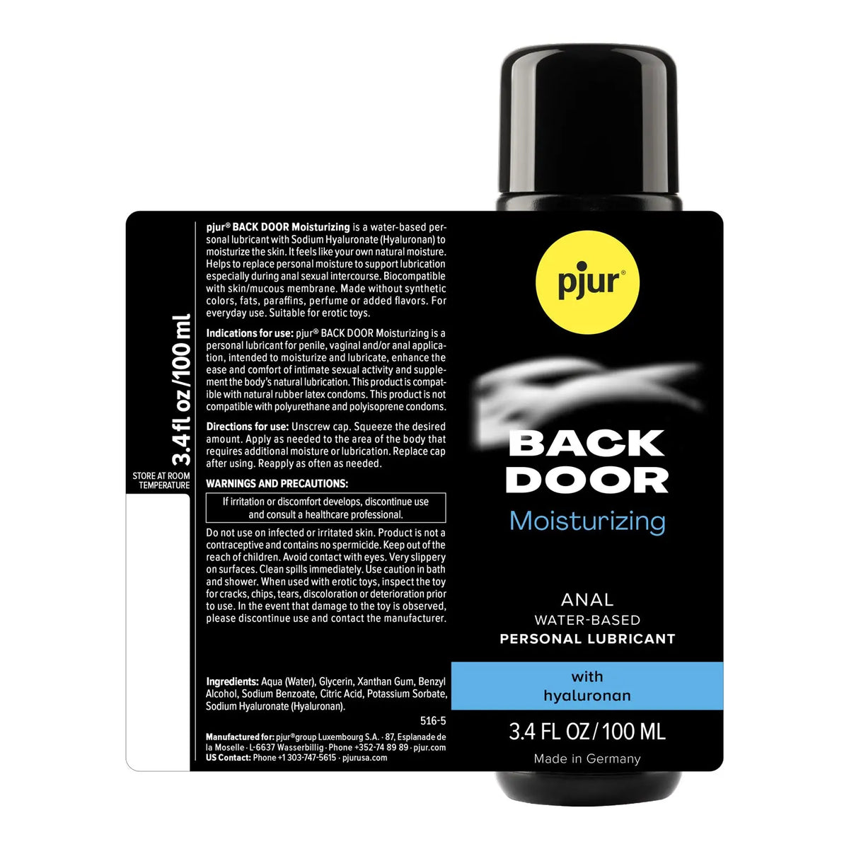 Pjur Backdoor - Water-Based Anal Glide - 8.5 Fl. Oz. – body-safe materials | Fu'Cha Exotics