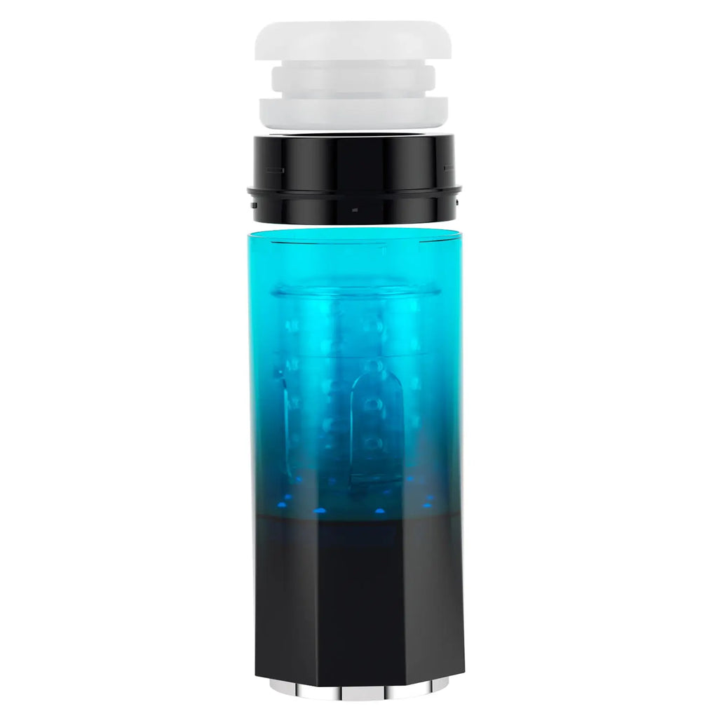 Adrian - Water Spa Rotating Male Masturbator - Blue – body-safe materials | Fu'Cha Exotics