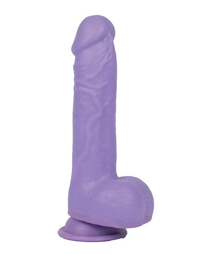 Real Skin Mr. Lavender 7.5" Dual Layer Dildo – body-safe materials | Fu'Cha Exotics