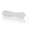 2-pack clear silicone sleeves with applicator tips, transparent textured fit