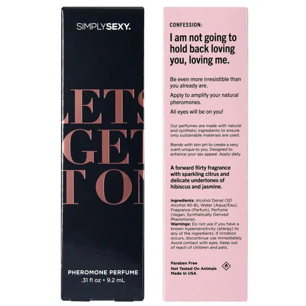 Simply Sexy Lets Get It on - Pheromone Perfume - .31oz | 9.2ml – body-safe materials | Fu'Cha Exotics