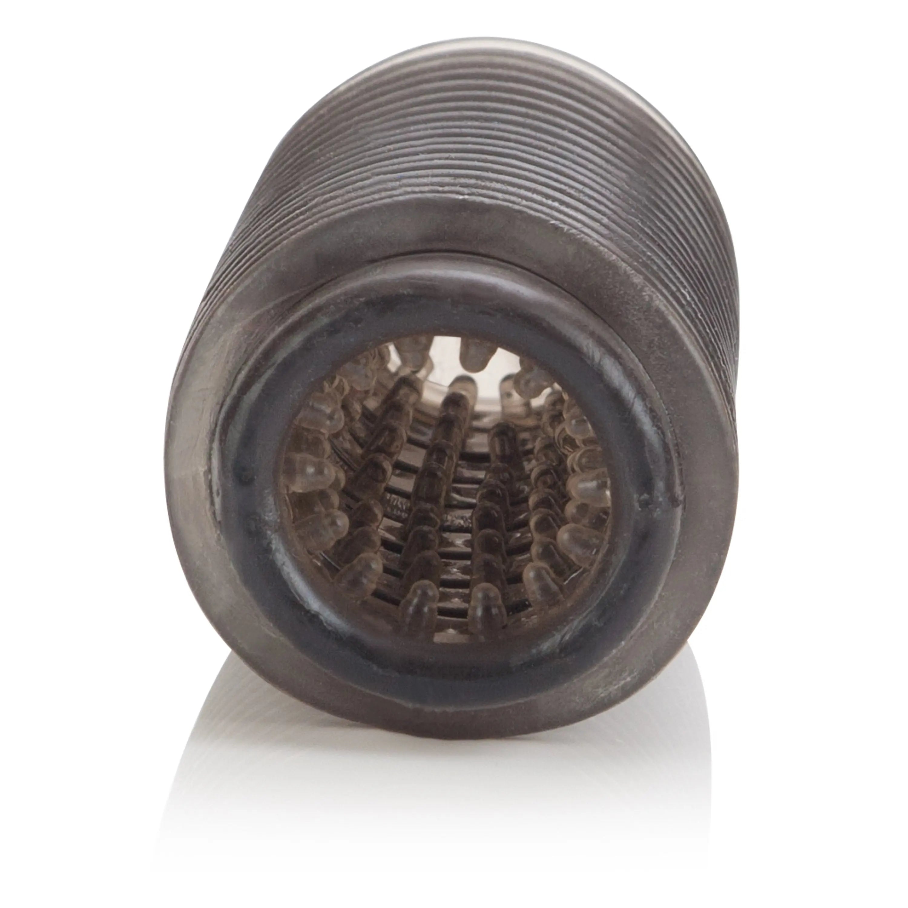 Colt vibrating stroker sleeve with textured end opening