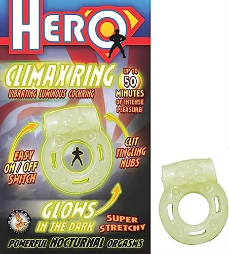 Glow-in-the-dark ring with smiling face detail, light green translucent finish