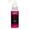 Wet Head dry mouth spray bottle with clear pump, sweet strawberry scent