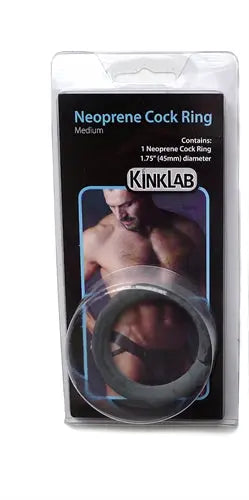 Thick neoprene cock ring, medium, dark gray