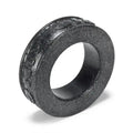 Dark gunmetal comfort cockring with smooth curved metal band, round profile