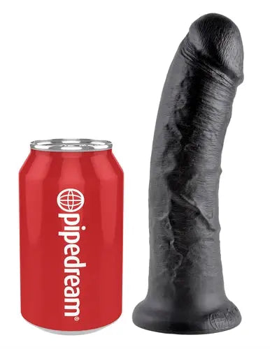 King Cock 8-Inch Cock - Black – body-safe materials suction stimulation | Fu'Cha Exotics
