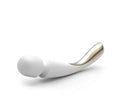 Medium smart wand with ivory handle and metallic curved tip