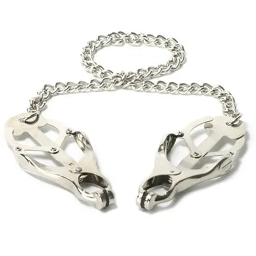 Masters Sterling nipple clamps with silver chain, adjustable metal clips