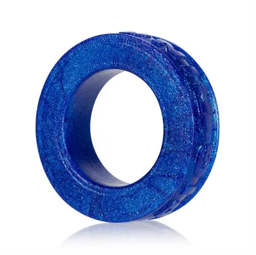 Blue comfort cock ring with circular open design