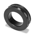 Black glossy comfort cockring with inner opening