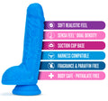 Neo - 9 Inch Dual Density Dildo - Neon Blue