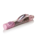 Pink rabbit-shaped thrusting vibrator with two button controls