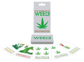 Weed! cannabis card game with plant symbol cards and retail box